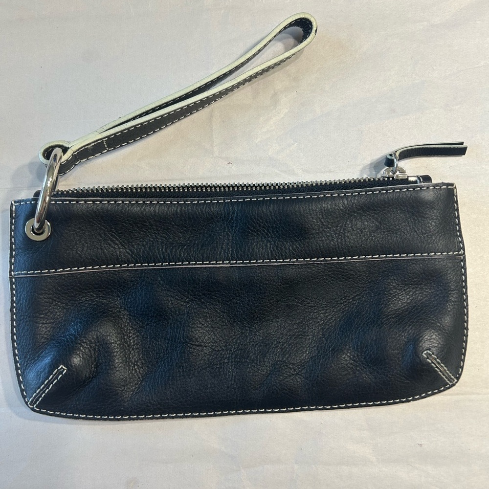 Banana Republic Black Leather Wristlet